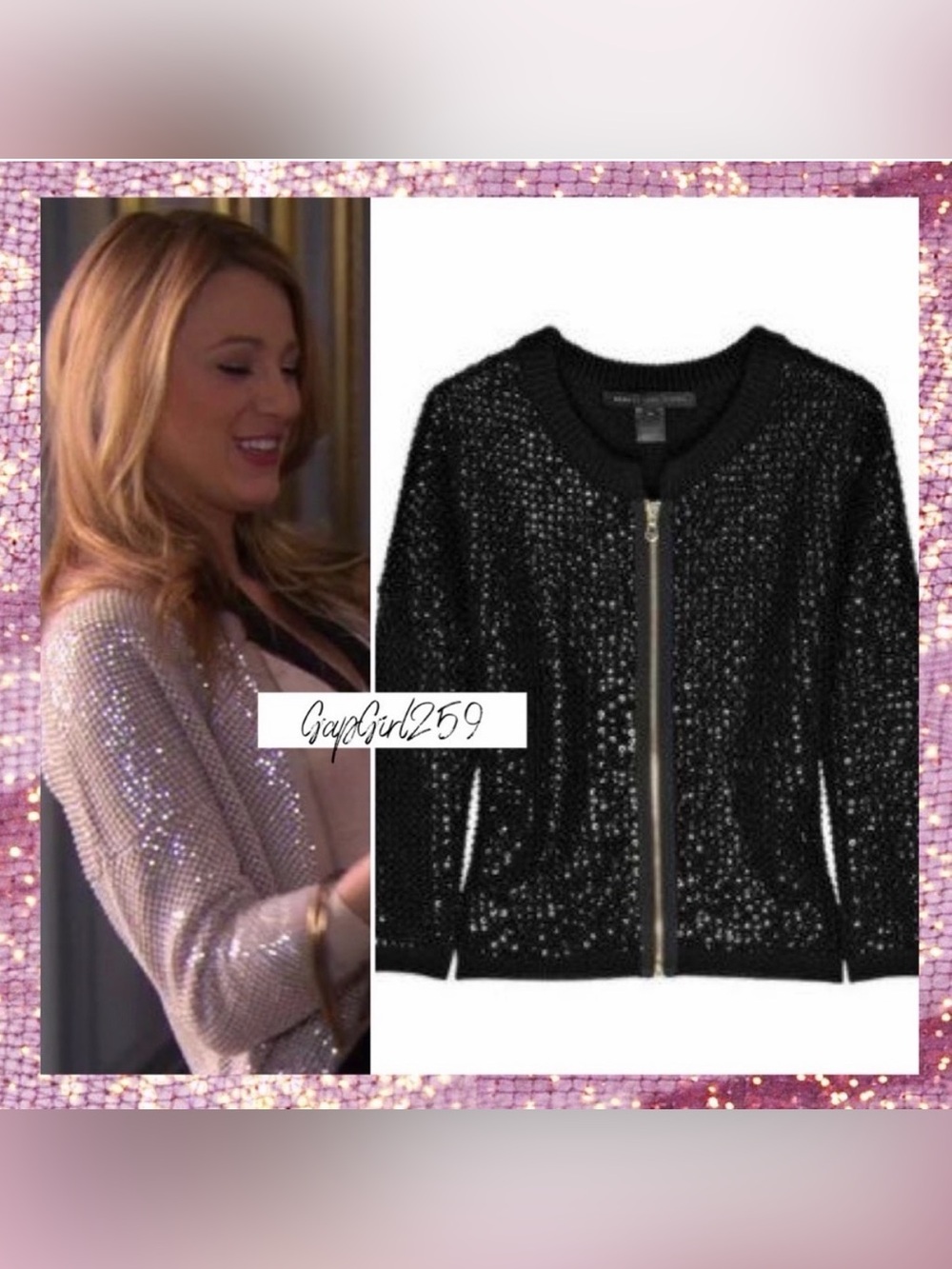 Marc by Marc Jacobs sequin cardigan ASO Gossip Girl Serena and Jenny